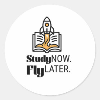 Study Now Fly Later – Student Motivation ラウンドシール