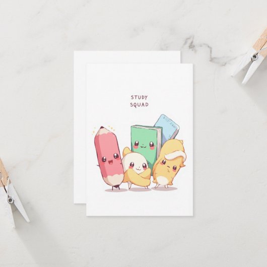 Study Squad Back to School カード (正面/裏面インサイチュ)