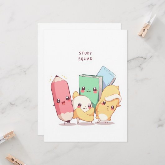 Study Squad Back to School カード (正面/裏面インサイチュ)