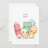 Study Squad Back to School シーズンカード (正面/裏面)