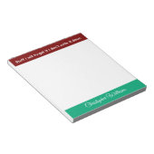 Stuff I will forget name burgundy green ノートパッド (アングル)