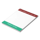 Stuff I will forget name burgundy green ノートパッド (回転)