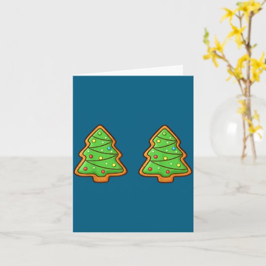 Stuff My Face With Christmas Cookies Inappropriate カード (黄色い花)