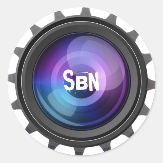 StuffByNickラウンドロゴカラー ラウンドシール (正面)