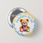 Stuffed Animals  | Grandpa to Be Baby Shower 缶バッジ (正面&裏面)