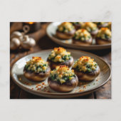 Stuffed Mushroom Recipe Card ポストカード (正面)
