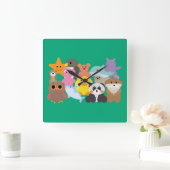 Stuffed Toys  スクエア壁時計 (ホーム)