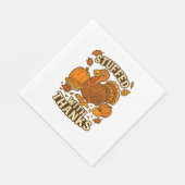 Stuffed With Thanks Thanksgiving スタンダードランチョンナプキン (角)