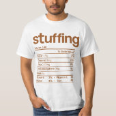 Stuffing Nutrition Facts Funny Thanksgiving Christ Tシャツ (正面)
