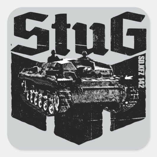StuG IIIステッカー スクエアシール (正面)