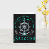 Stugots Belmar Nj Anchor Distressed Sarcastic Boat カード (黄色い花)