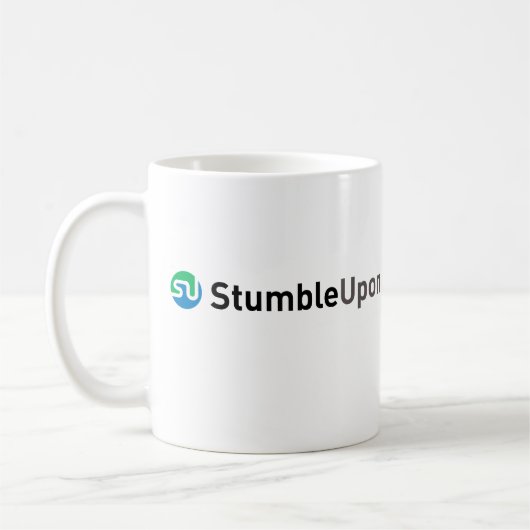 StumbleUponの公式のロゴ コーヒーマグカップ (左)