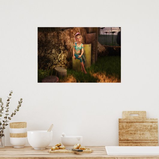 Stump Daz Studio Digital Artで休息 ポスター (キッチン)