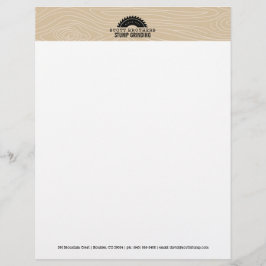 Stump GrindingまたはTree 気に Business Letterhead レターヘッド