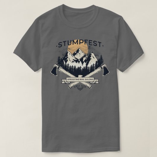 Stumpfest Blueyおもしろい Uproting爪、 ネイルサロン以降 Tシャツ (デザイン正面)