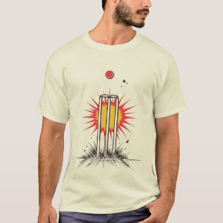 Stumps Shattered T20 Cricket Graphic Tee Tシャツ