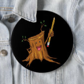 Stumpyボタンの(巨大な)黒 缶バッジ (インサイチュ)