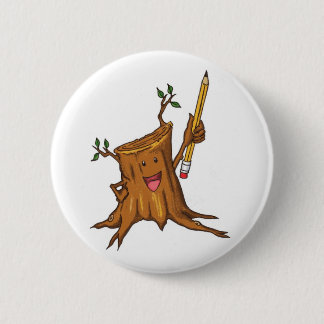 Stumpyボタンの(標準的な)白 缶バッジ