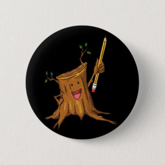 Stumpyボタンの(標準的な)黒 缶バッジ