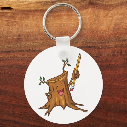 Stumpy Keychain白 キーホルダー (正面)