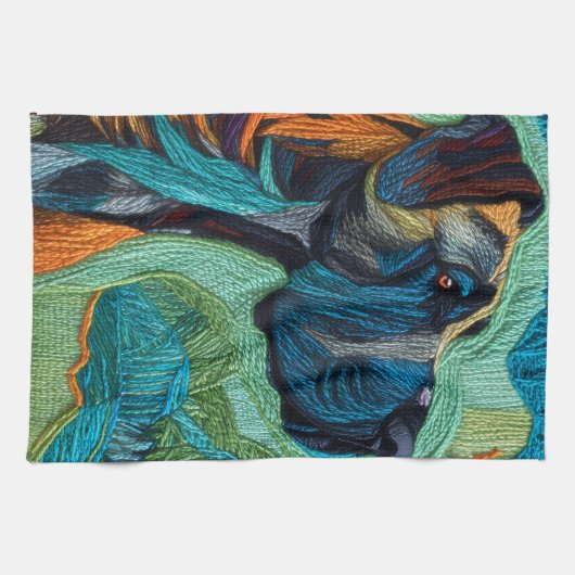 Stunning artistic Great Dane  キッチンタオル (横)
