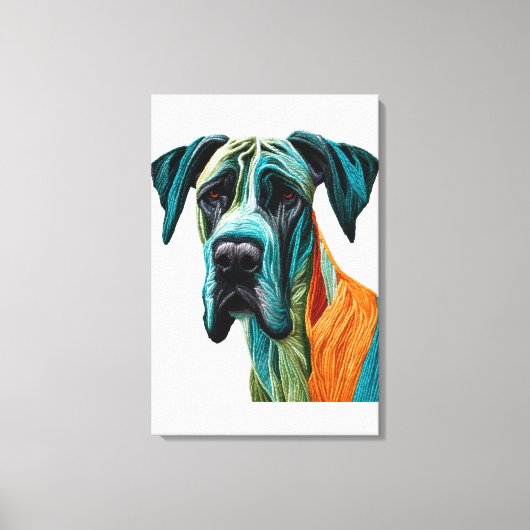 Stunning artistic Great Dane artwork キャンバスプリント (正面)