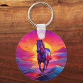 Stunning Artwork of Horse at Sunset キーホルダー (正面)