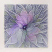 Stunning Beauty Modern Abstract Fractal Art Flower ジグソーパズル (横)