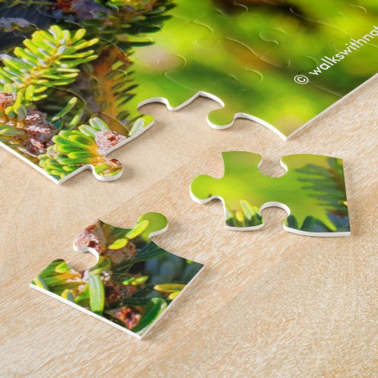 Stunning Big Blue Korean Fir Tree Cones ジグソーパズル (側面)