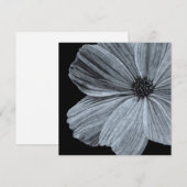 Stunning Black and White Floral Greeting Card (正面/裏面)