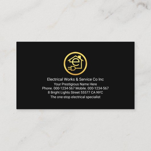 Stunning Black Striking Electrical Lightning 名刺 (裏面)