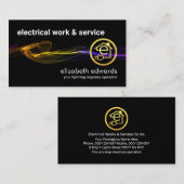 Stunning Black Striking Electrical Lightning 名刺 (正面/裏面)