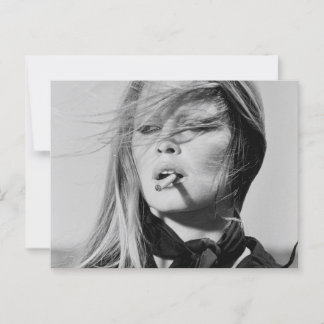 Stunning Brigitte Bardot B&W Portrait Postcard ポストカード