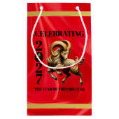 Stunning Chinese Year of the Fire Horse 2026 スモールペーパーバッグ (裏面)