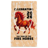 Stunning Chinese Year of the Fire Horse 2026 スモールペーパーバッグ (正面)