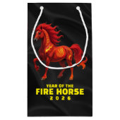 Stunning Chinese Year of the Fire Horse 2026 スモールペーパーバッグ (裏面)