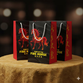 Stunning Chinese Year of the Fire Horse 2026 スモールペーパーバッグ