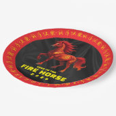 Stunning Chinese Year of the Fire Horse 2026 ペーパープレート (アングル)