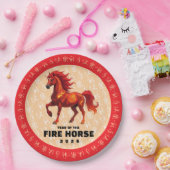 Stunning Chinese Year of the Fire Horse 2026 ペーパープレート (パーティー)