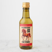 Stunning Chinese Year of the Fire Horse 2026 ワインラベル (正面)