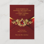 Stunning Elegant Regal Red Gold Jewels Gems 名刺 (裏面)
