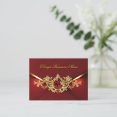 Stunning Elegant Regal Red Gold Jewels Gems 名刺 (スタンド正面)