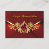 Stunning Elegant Regal Red Gold Jewels Gems 名刺 (正面)