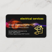 Stunning Fast Lightning Strike Electrician Service 名刺 (正面)