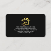 Stunning Fast Lightning Strike Electrician Service 名刺 (裏面)