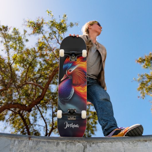 Stunning Flame-boyant Firebird Hot Mandarin Duck スケートボード (室外1)