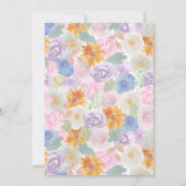 Stunning Flower-Themed Bridal Shower Invite 招待状 (裏面)