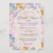 Stunning Flower-Themed Bridal Shower Invite 招待状 (正面/裏面)