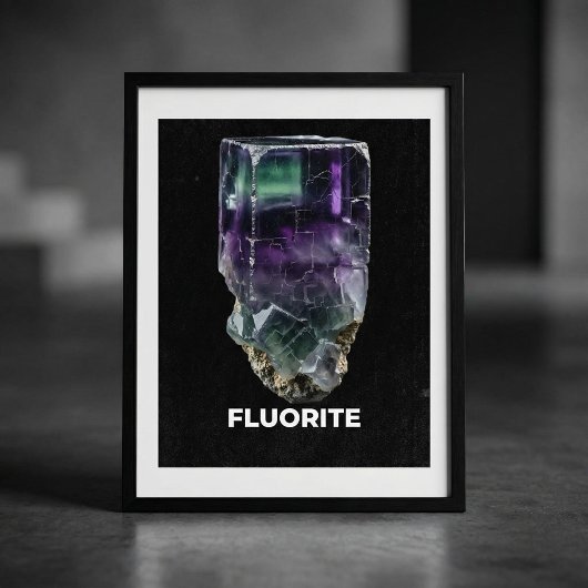 Stunning Fluorite Crystal Specimen ポスター