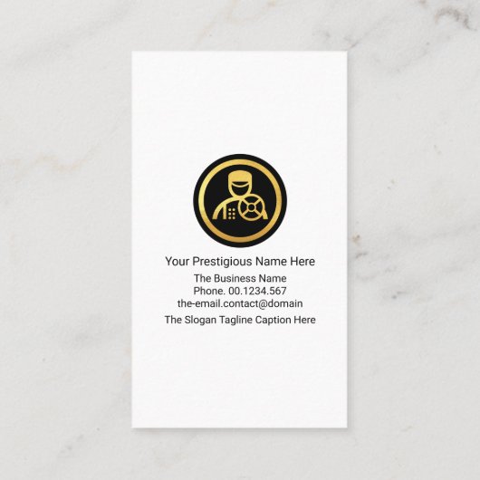 Stunning Gold Stripes Frame Chauffeur 名刺 (裏面)